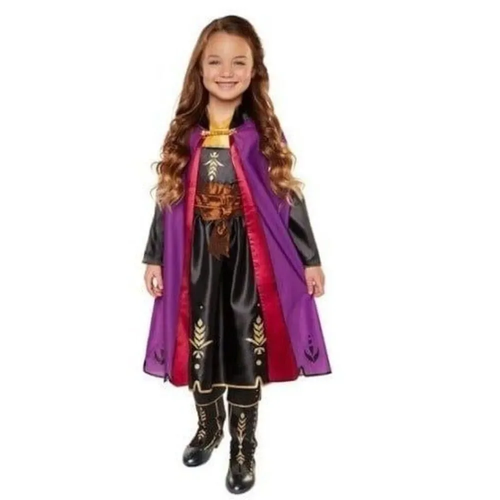 NEW Disney's Frozen 2 Anna Adventure Dress 2pc Dress and Cape Halloween Costume - Picture 2 of 10